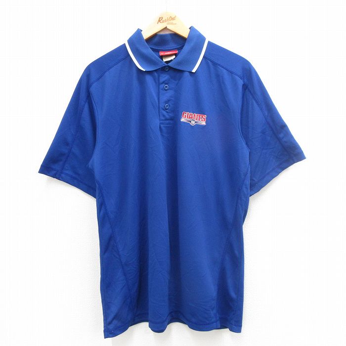 NFL ニューヨークジャイアンツ 00s 半袖ポロシャツ ブルー L | 古着