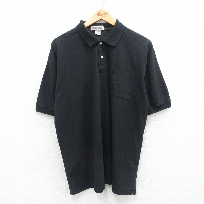 マックレガー 半袖ポロシャツ 鹿の子 ブラック XL | 古着