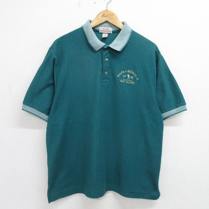 90s 半袖ポロシャツ ゴルフ グリーン L | 古着