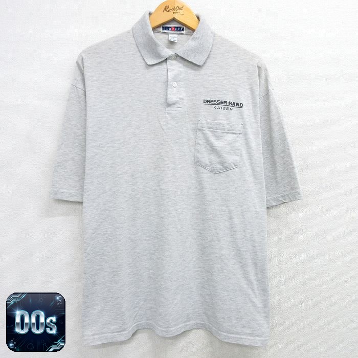 ジャージーズ 00s 半袖ポロシャツ KAIZEN グレー XL | 古着