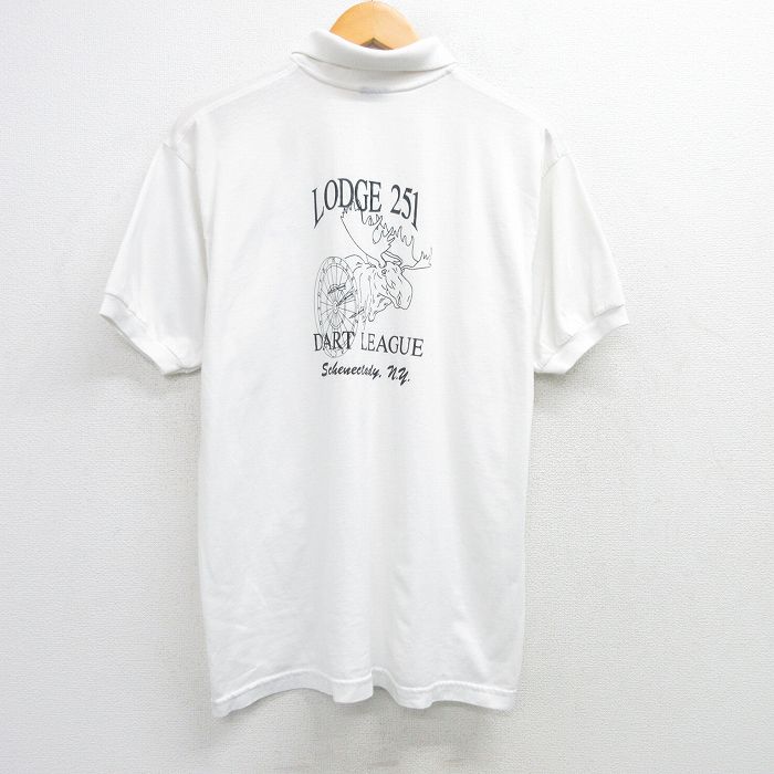 フルーツオブザルーム 90s 半袖ポロシャツ シカ ホワイト XL | 古着