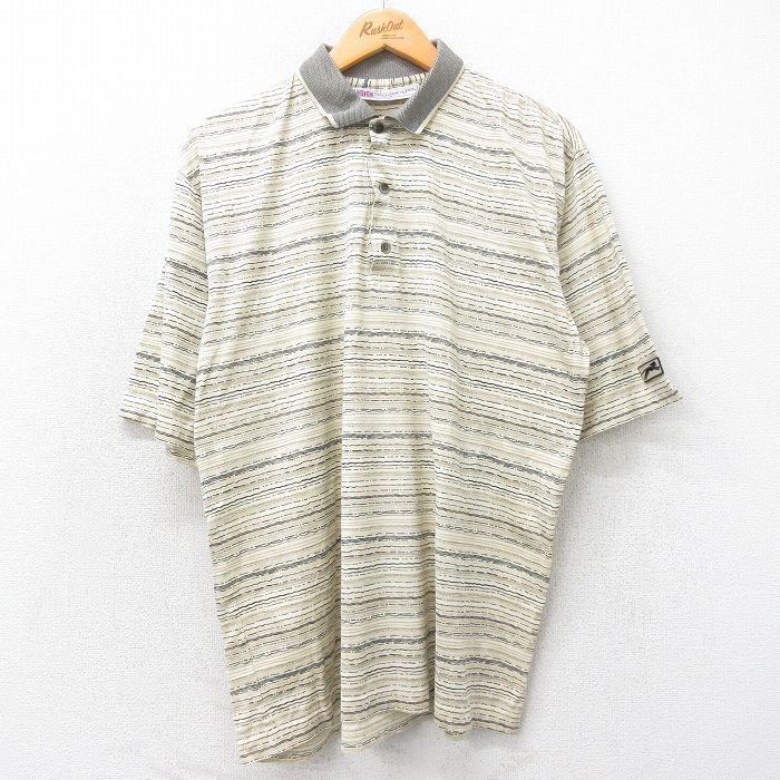 【50%OFF】90s 半袖ポロシャツ ベージュ XL | 古着