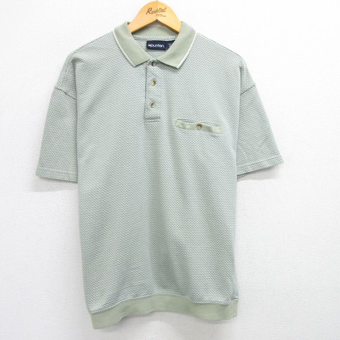 ピューリタン 00s 半袖ポロシャツ グリーン XL | 古着