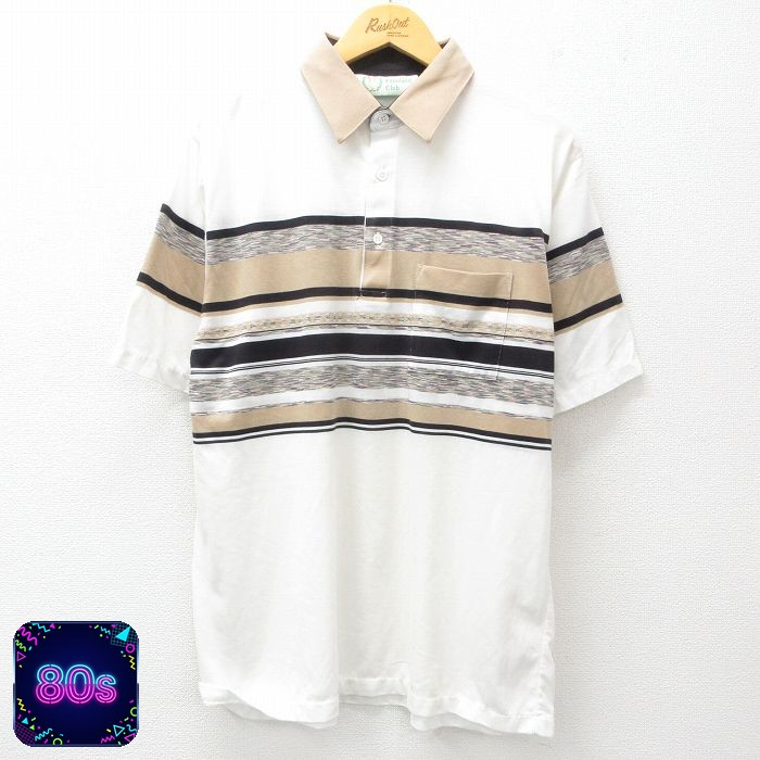 80s 半袖ポロシャツ ホワイト XL | 古着