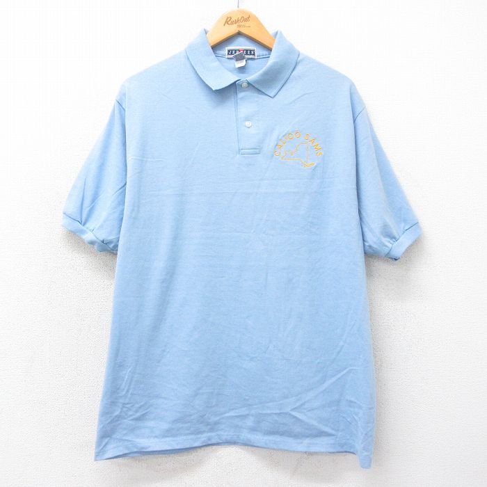 ジャージーズ 90s 半袖ポロシャツ CALICO SAMS ネイビー XL | 古着