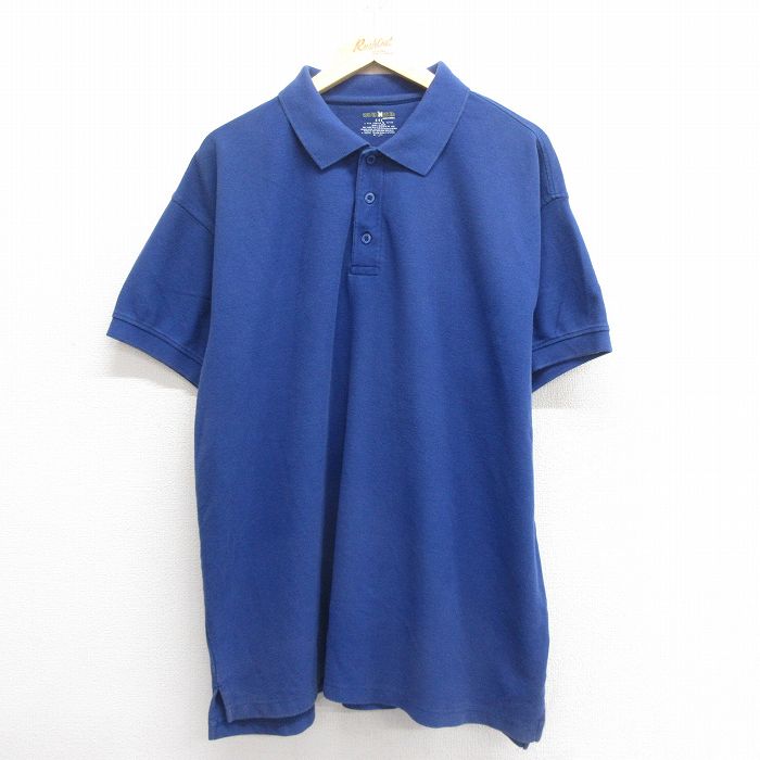半袖ポロシャツ ブルー XL | 古着