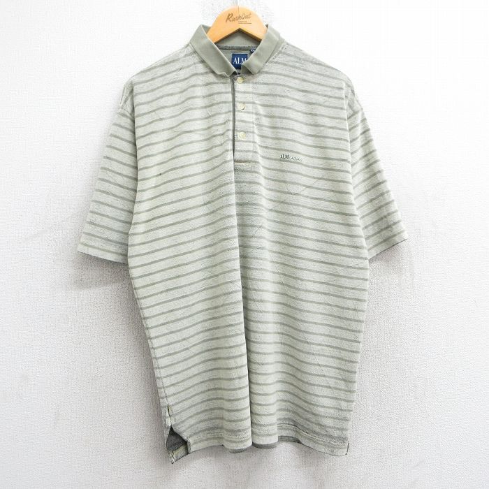 【50%OFF】00s 半袖ポロシャツ ALM グリーン XL | 古着