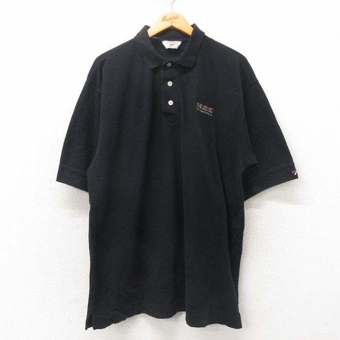 【50%OFF】00s 半袖ポロシャツ HEWLETT ブラック XL | 古着