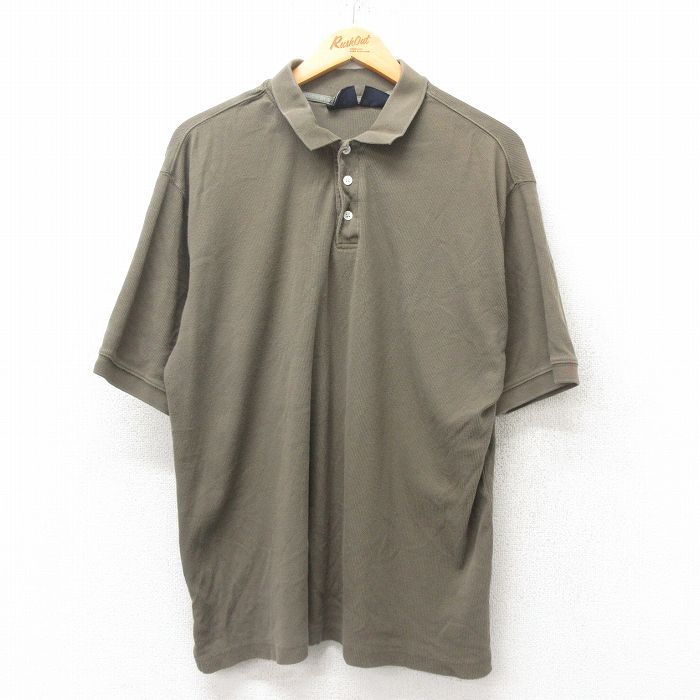 L★古着 ルート66 半袖 ポロ シャツ メンズ 大きいサイズ コットン 緑 グリーン 25jun02 中古 トップス