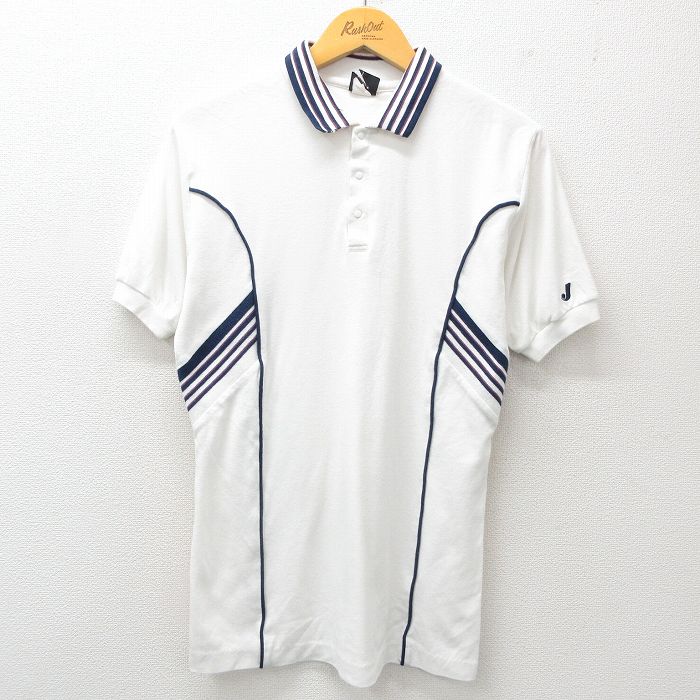 ジャンセン 90s 半袖ポロシャツ ホワイト M | 古着