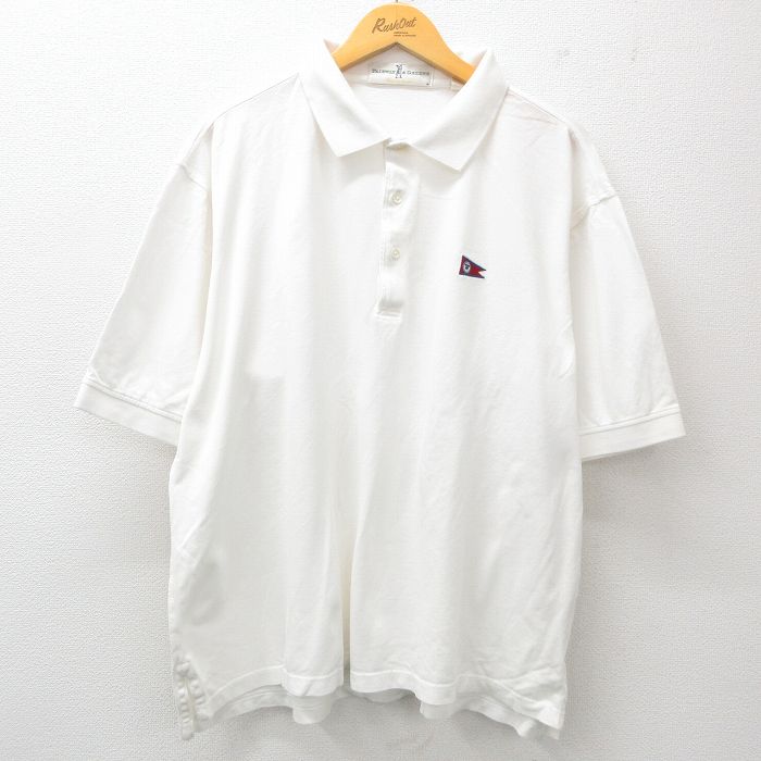【50%OFF】00s 半袖ポロシャツ 鹿の子 ホワイト XL | 古着