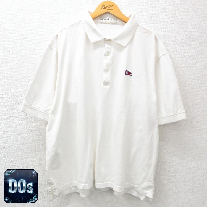00s 半袖ポロシャツ 鹿の子 ホワイト XL | 古着