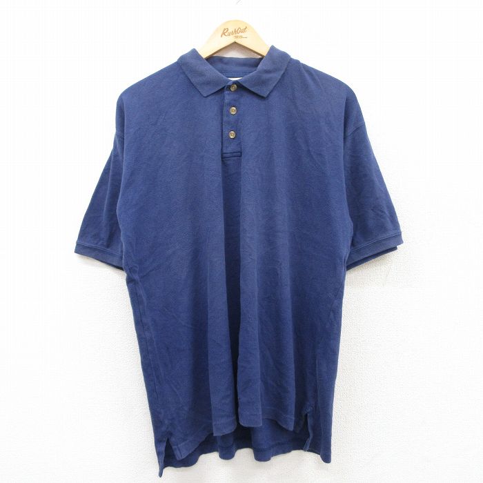 エディーバウアー 00s 半袖ポロシャツ ネイビー XL | 古着