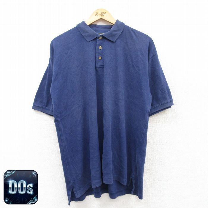 【50%OFF】エディーバウアー 00s 半袖ポロシャツ ネイビー XL | 古着