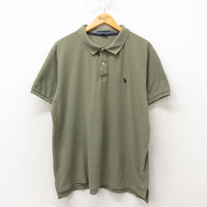 U.S.POLO ASSN. 半袖ポロシャツ グリーン XL | 古着