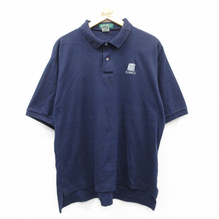 【50%OFF】XIONICS 90s 半袖ポロシャツ ネイビー XL | 古着