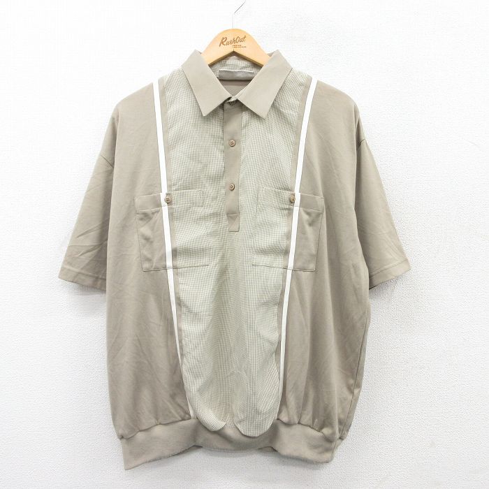 【20%OFF】XL★古着 半袖 ポロ シャツ メンズ 大きいサイズ ベージュ他 カーキ 25jun06 中古 トップス