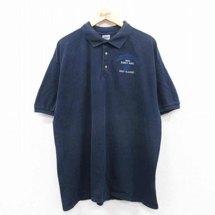 【50%OFF】00s 半袖ポロシャツ GORDY NOEL ネイビー XL | 古着