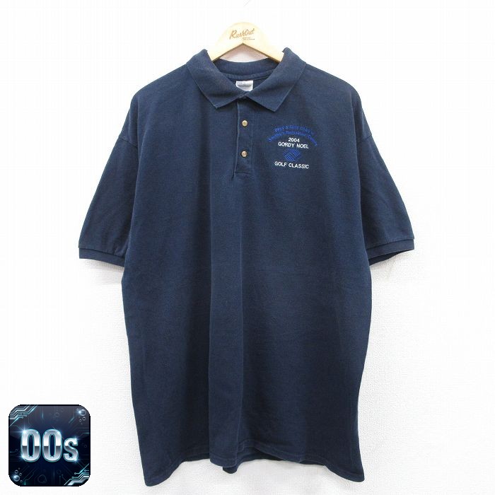 00s 半袖ポロシャツ GORDY NOEL ネイビー XL | 古着