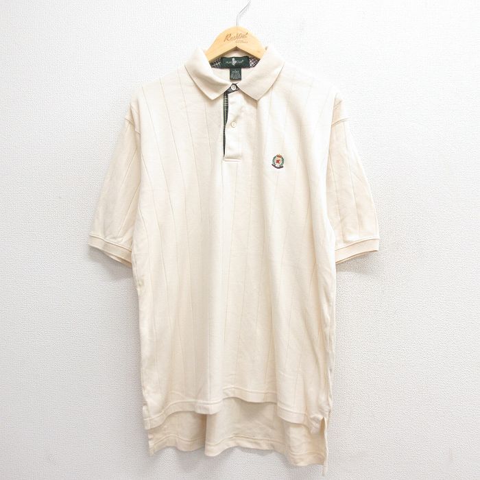 【50%OFF】90s 半袖ポロシャツ ベージュ XL | 古着