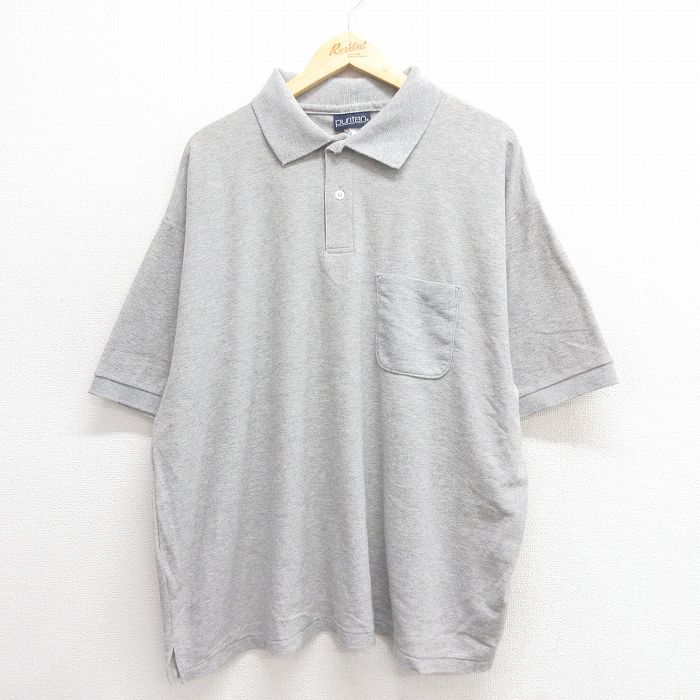 ピューリタン 00s 半袖ポロシャツ グレー XL | 古着