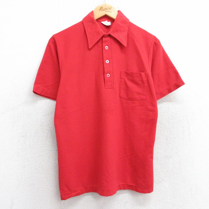 シアーズ 70s 半袖ポロシャツ レッド M | 古着