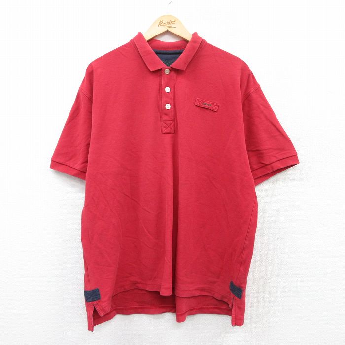 オービス 半袖ポロシャツ ワンポイント レッド XL | 古着
