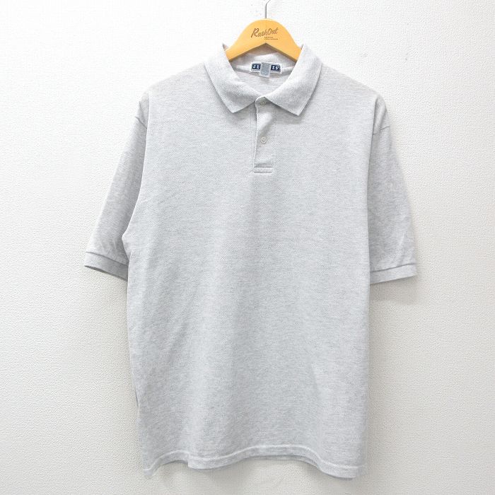 ジャージーズ 00s 半袖ポロシャツ 霜降り グレー L | 古着
