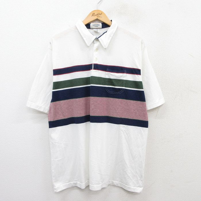 アロー 90s 半袖ポロシャツ ホワイト XL | 古着