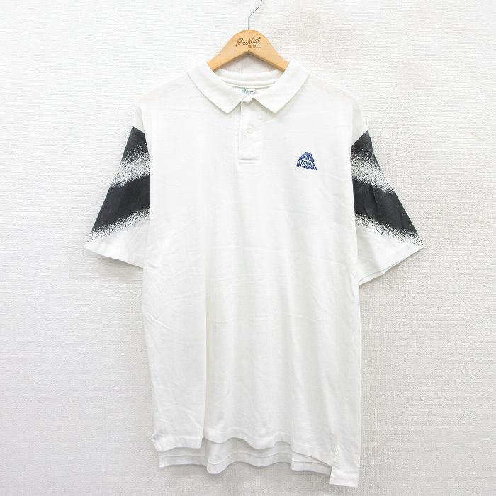 【50%OFF】90s 半袖ポロシャツ ATOMA ホワイト XL | 古着