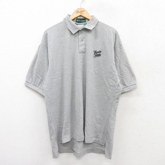 サウサ 00s 半袖ポロシャツ グレー XL | 古着