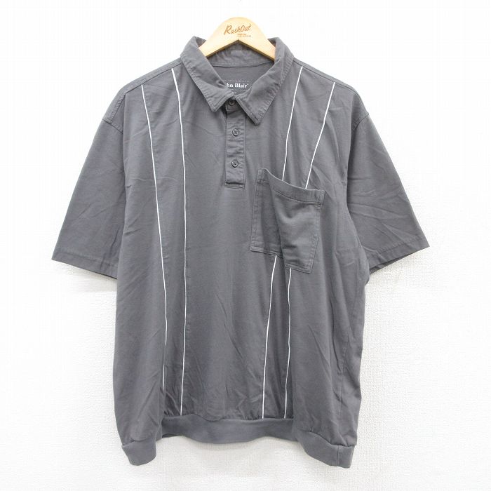 【50%OFF】半袖ポロシャツ グレー XL | 古着