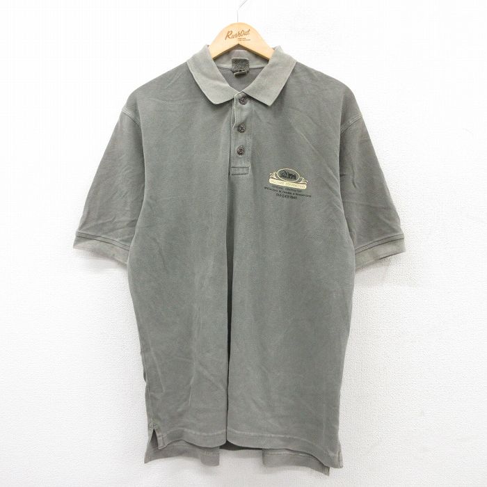 カベラス 半袖ポロシャツ WILLIAMS CONTRACTING グレー XL | 古着