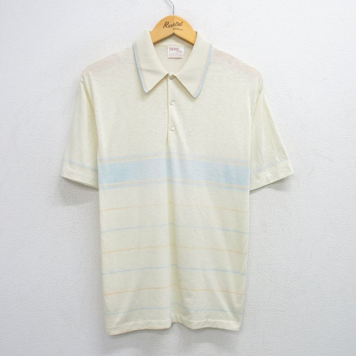 80s 半袖ポロシャツ イエロー L | 古着