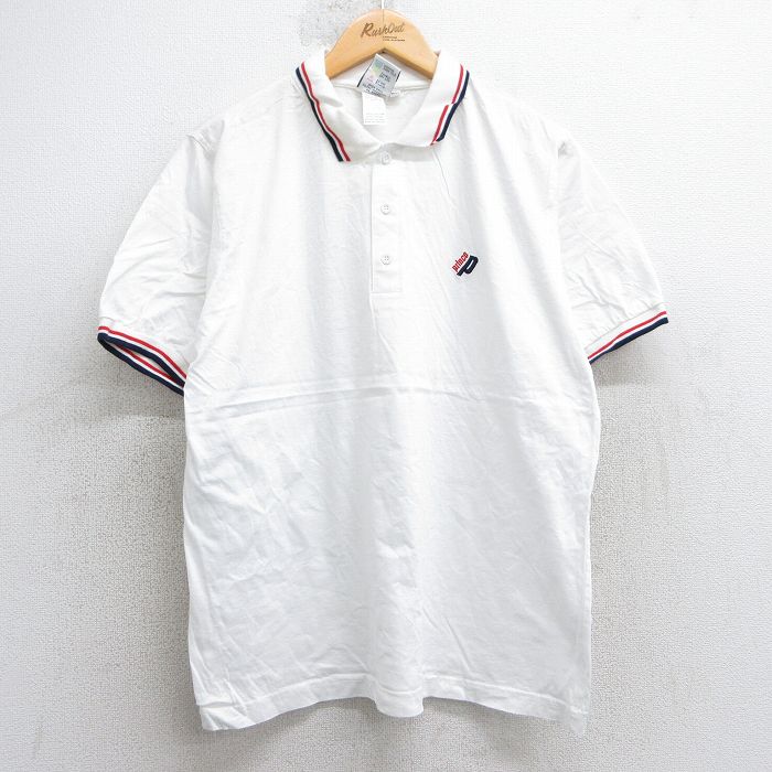 prince 00s 半袖ポロシャツ ホワイト L | 古着