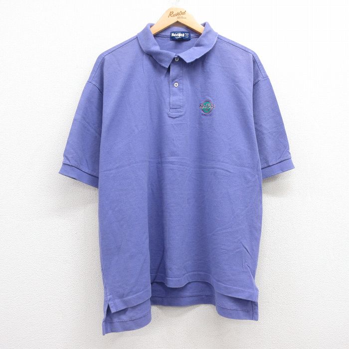 ハードロックカフェ 90s 半袖ポロシャツ ホノルル パープル XL | 古着