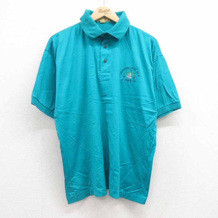 【50%OFF】90s 半袖ポロシャツ ブルー XL | 古着