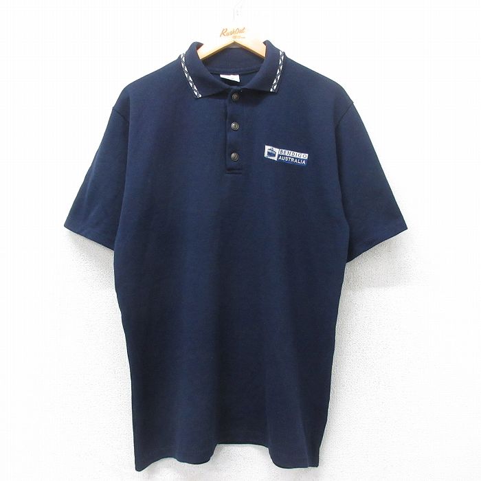 BENDIGO 半袖ポロシャツ ネイビー XL | 古着