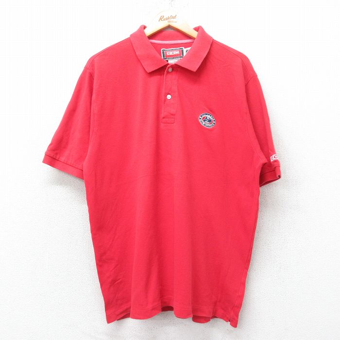 NHL コロンバスブルージャケッツ 半袖ポロシャツ レッド XL | 古着