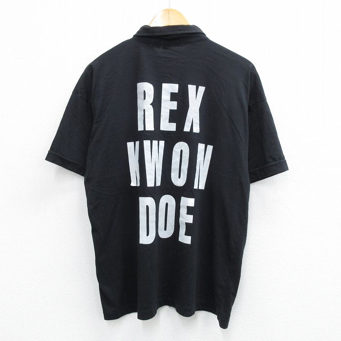 REX 半袖ポロシャツ ブラック XL | 古着