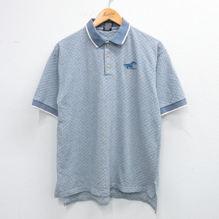 マウイ 90s 半袖ポロシャツ クジラ ネイビー L | 古着