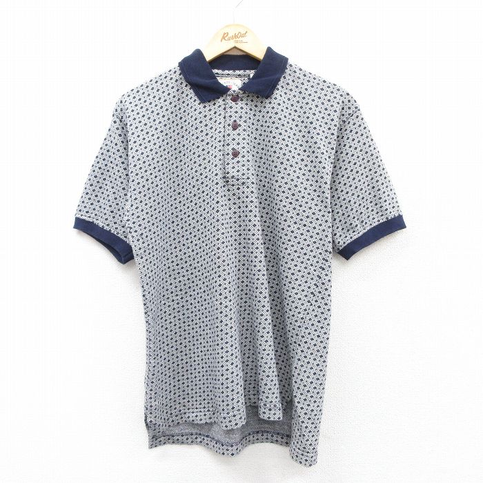 M★古着 半袖 ポロ シャツ メンズ コットン グレー他 25jul15 中古 トップス
