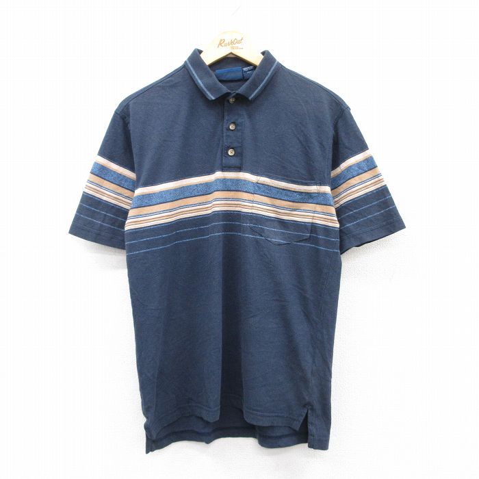 【50%OFF】タウンクラフト 90s 半袖ポロシャツ ネイビー M | 古着