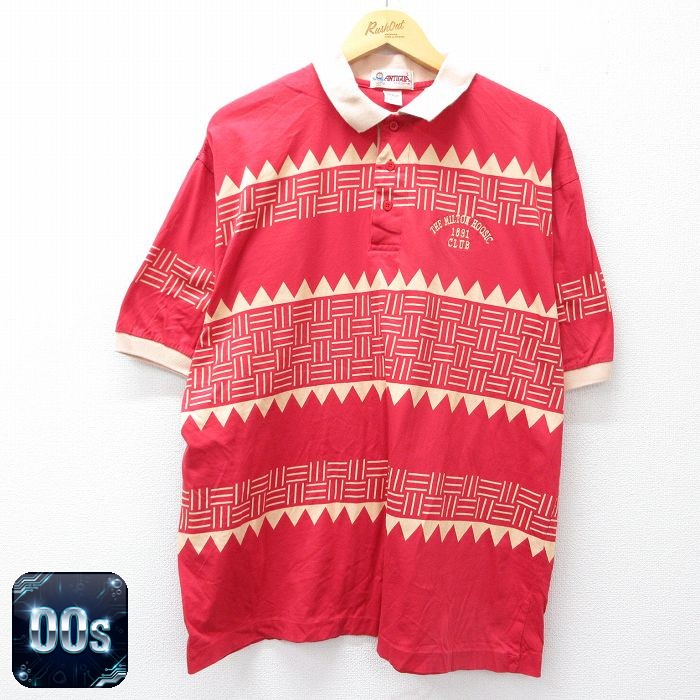 00s 半袖ポロシャツ レッド XL | 古着