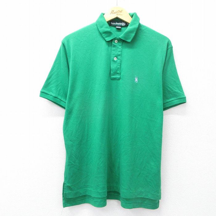 【20%OFF】XL★古着 半袖 ポロ シャツ メンズ 90年代 90s 緑 グリーン 25jul26 中古 トップス