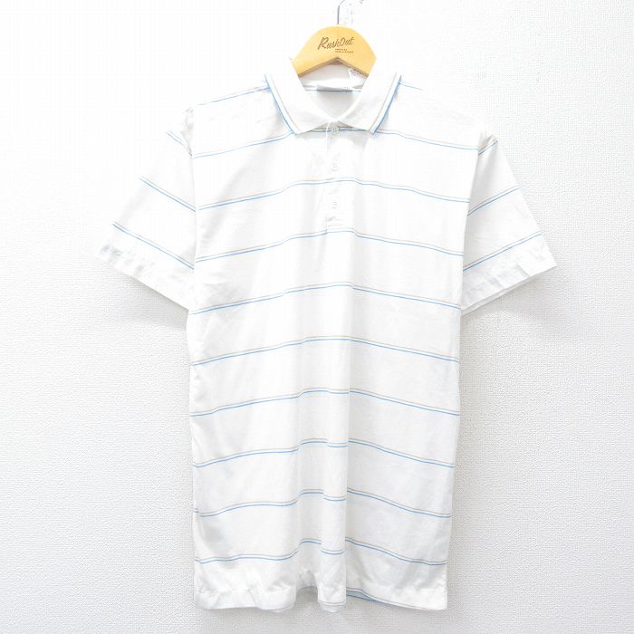 ラルフローレン 90s 半袖ポロシャツ ホワイトボーダー L | 古着