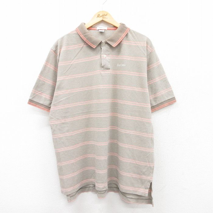 【50%OFF】IZOD 90s 半袖ポロシャツ ワンポイントロゴ カーキ XL | 古着