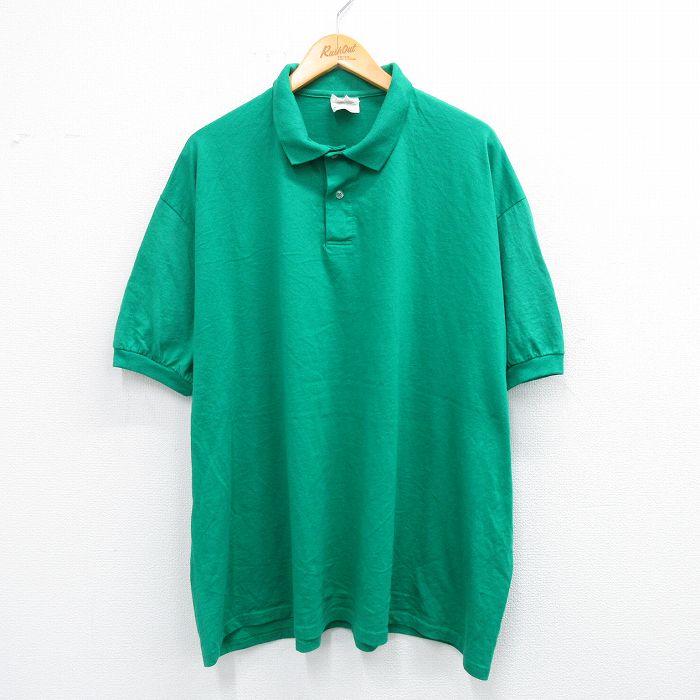 XL★古着 ヘインズ Hanes 半袖 ポロ シャツ メンズ 00年代 00s 大きいサイズ 緑 グリーン 25aug23 中古 トップス