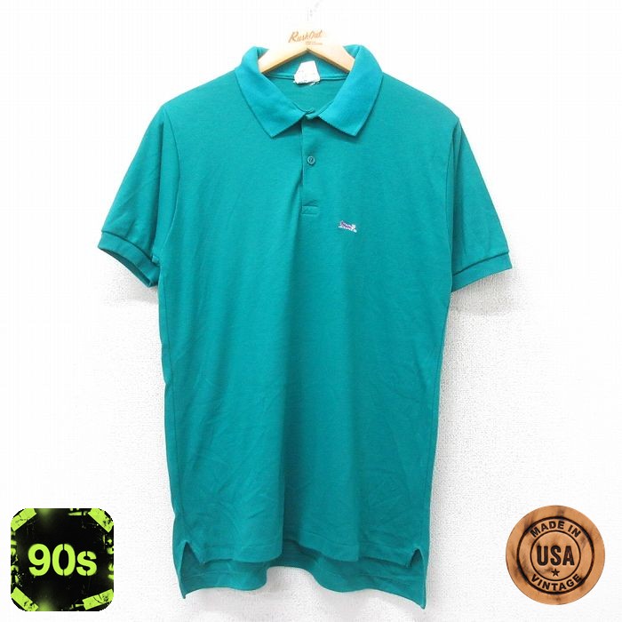 【50%OFF】90s 半袖ポロシャツ グリーン S | 古着