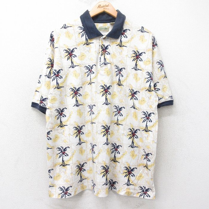 【50%OFF】セントジョンズベイ 00s 半袖ポロシャツ ヤシの木 イエロー L | 古着